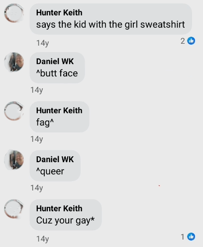 Homophobic slur exchange