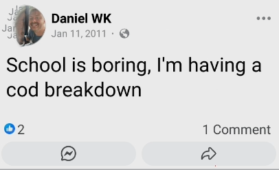 Boring school COD breakdown